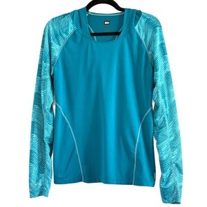 ⭐️ REI Women's Teal Hooded Athletic Long Sleeve Pullover Size Medium